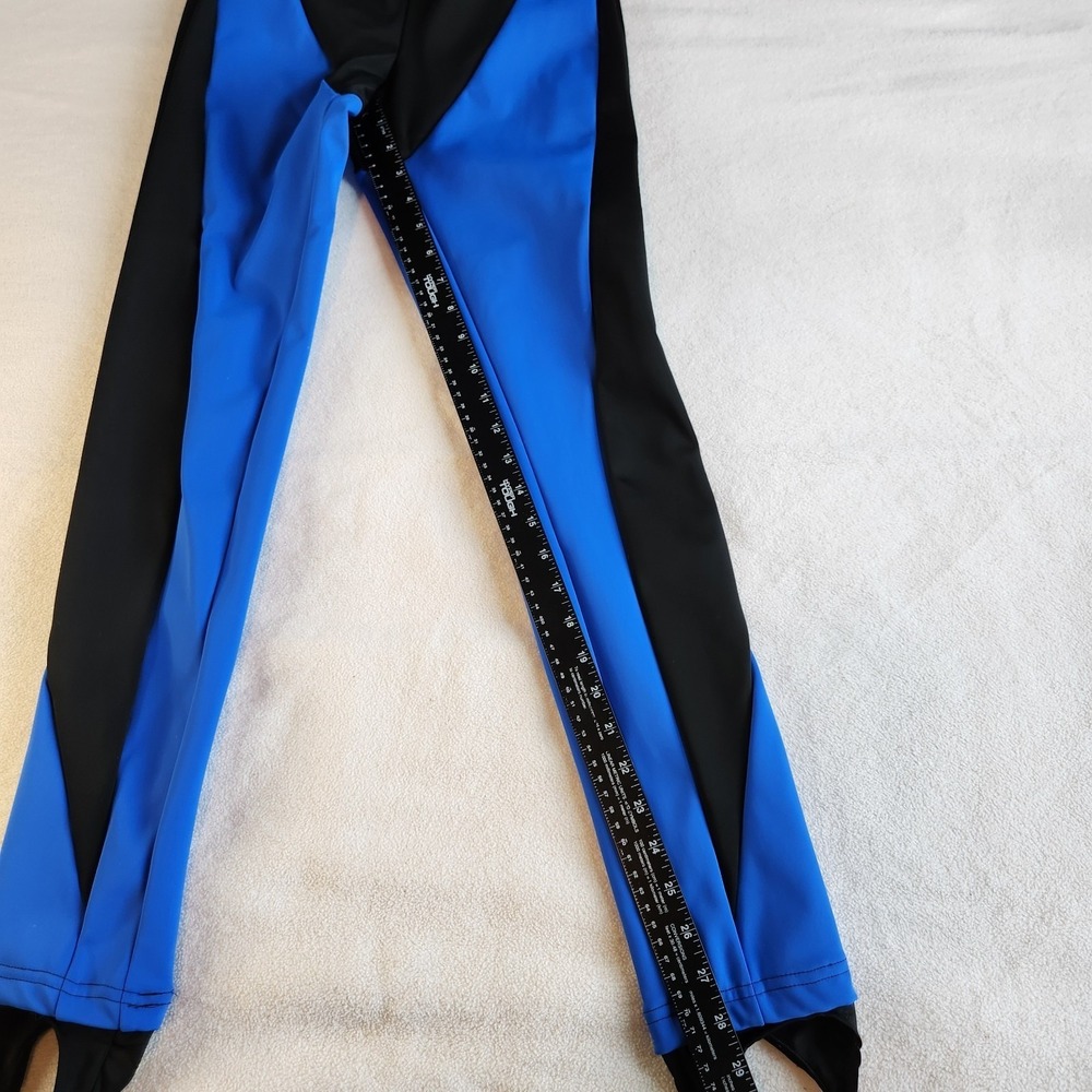 PRETTY LITTLE THING Ski Bib Suit Scuba‎ Womens 2 Blue Black PLT Jumpsuit NEW - Picture 8 of 15